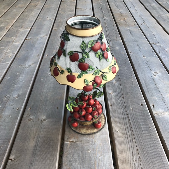 Home Interiors Apple Orchard Tea Light Lamp Shade - Picture 1 of 7